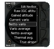 lxnav SxHAWK Digital Speed To Fly HAWK Variometer - Editing Navboxes