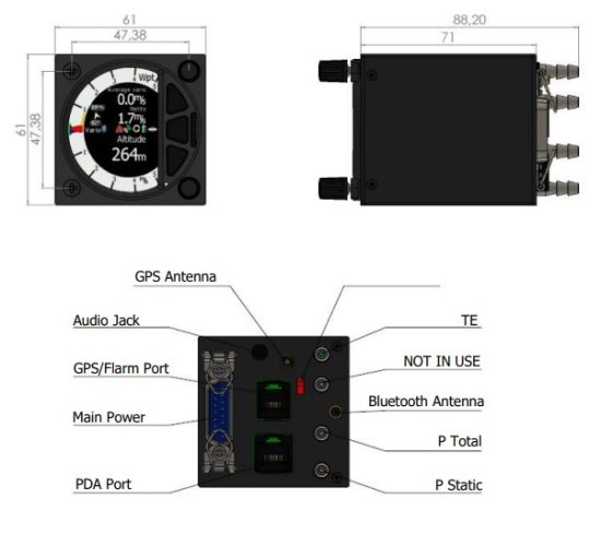 lxnav SxHAWK Digital Speed To Fly HAWK Variometer - Variometer Unit