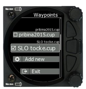 lxnav SxHAWK Digital Speed To Fly HAWK Variometer - Waypoints