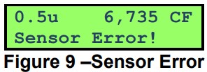 Met One 804 Handheld Particle Counter - Sensor Error