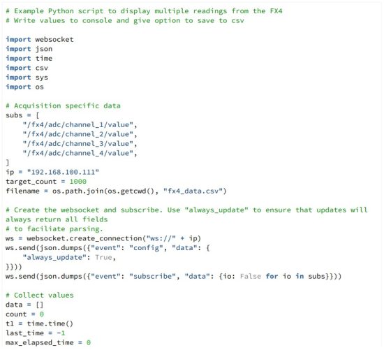 PYRAMID FX4 Programmer - Simple WebSockets Example 2