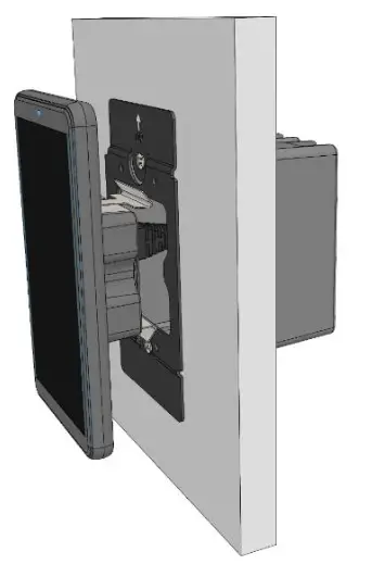 SAVI Controls TOUCHPAD Security Bracket Kit - Push the TOUCHPAD.One into the mounted bracket until tabs click