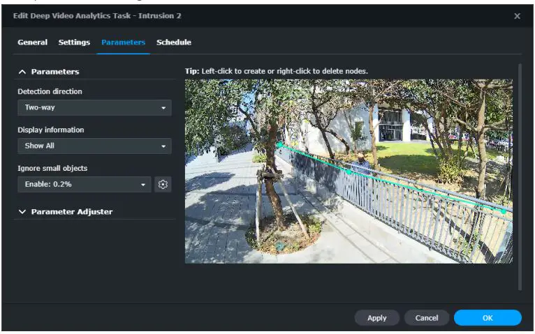 Synology Deep Video Analytics User Guide - Set up the detection fence
