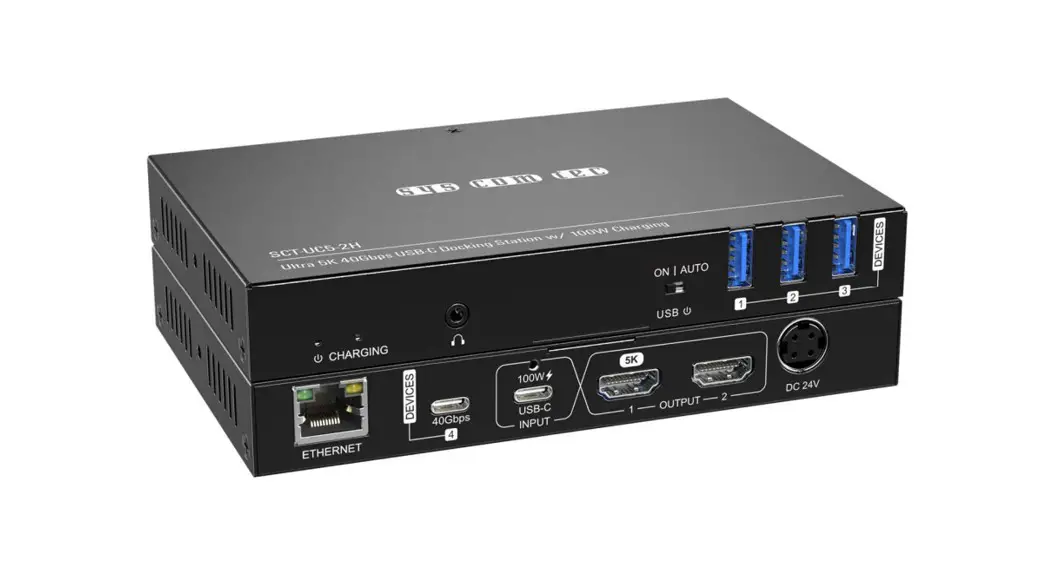 sys com tec SCT UC5 2H Ultra 5K 40Gbps USB C Docking Station - Featured image
