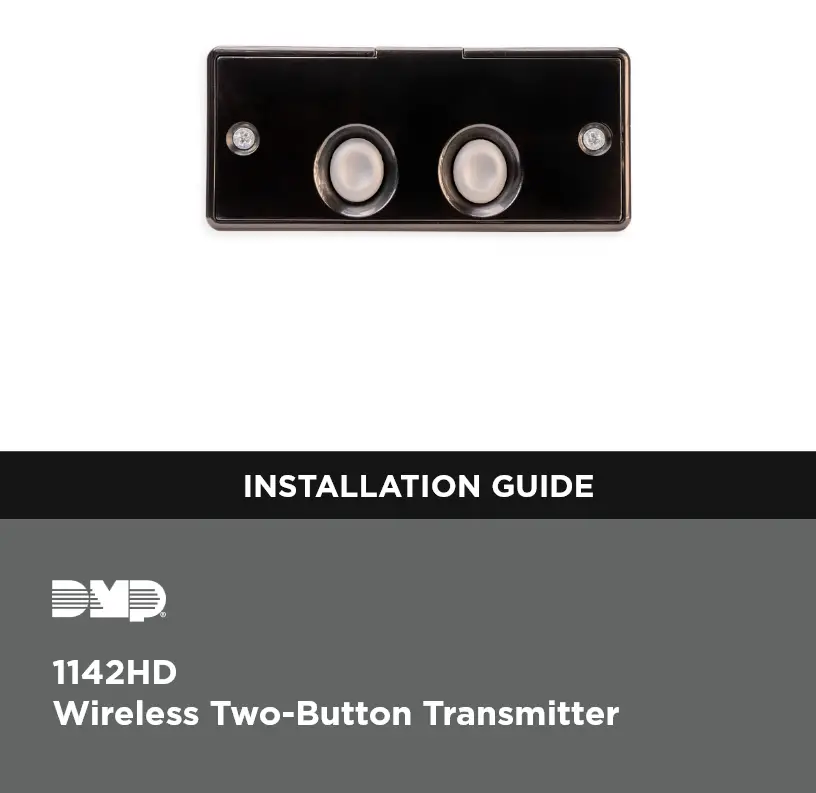 DMP 1142HD Wireless Two Button Transmitter - front page