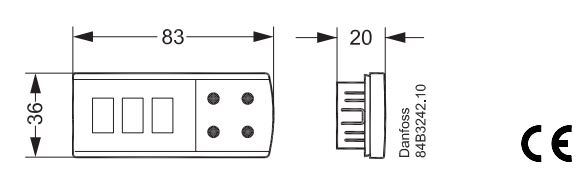 Danfoss AK-UI55 Set Controls and Control Cabinets Installation Guide - Dimensions