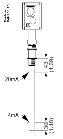 Danfoss AKS 41 Series Liquid Level Transmitter - range