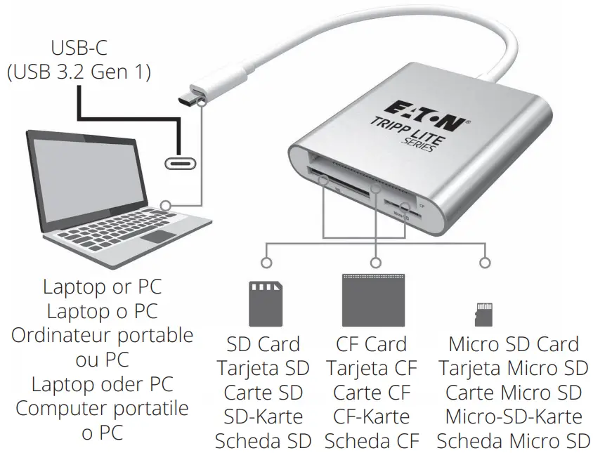 EATON-Tripp-Lite-Series-USB-C-Memory-Card-Reader-