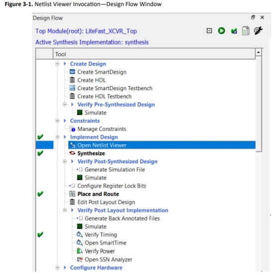MICROCHIP v2024.2 Libero SoC Design - Design Flow Window
