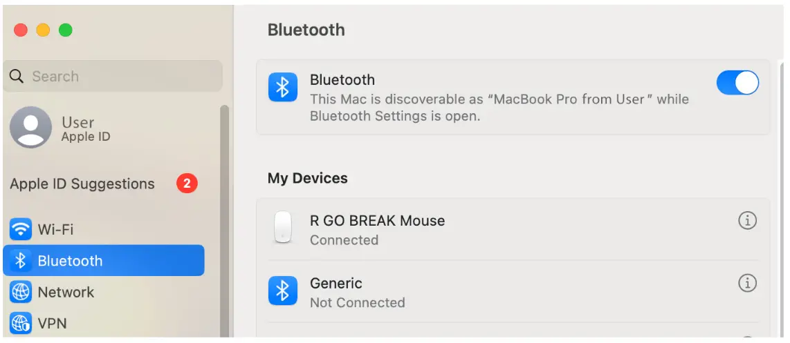 R-Go Compact Break Ergonomic Keyboard - Mac turn on bluetooth