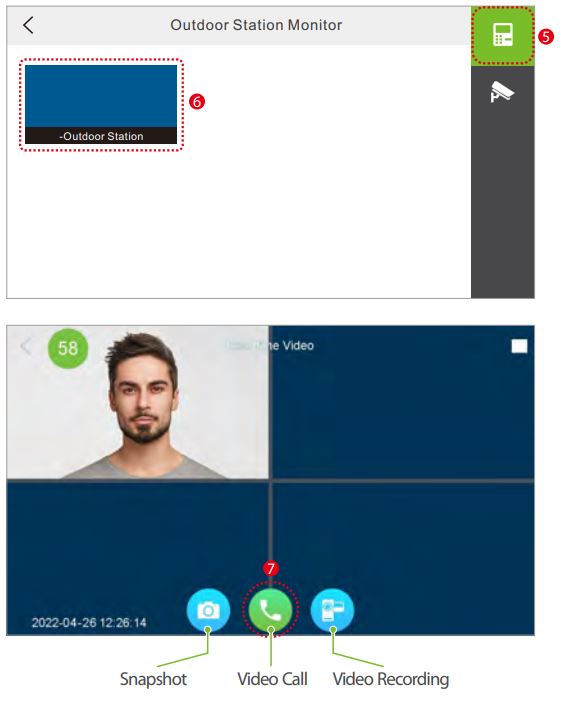 ZKTECO VT07-B01 7 Inch Touch Screen Video Intercom System Installation Guide - On the VT07-B01