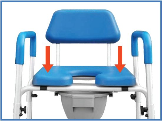 journey SoftSecure Commode with Backrest - Attach the backrest