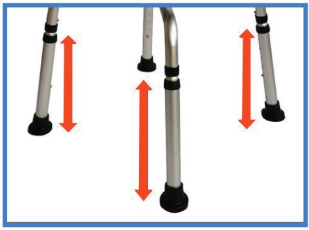 journey SoftSecure Commode with Backrest - Attach the legs