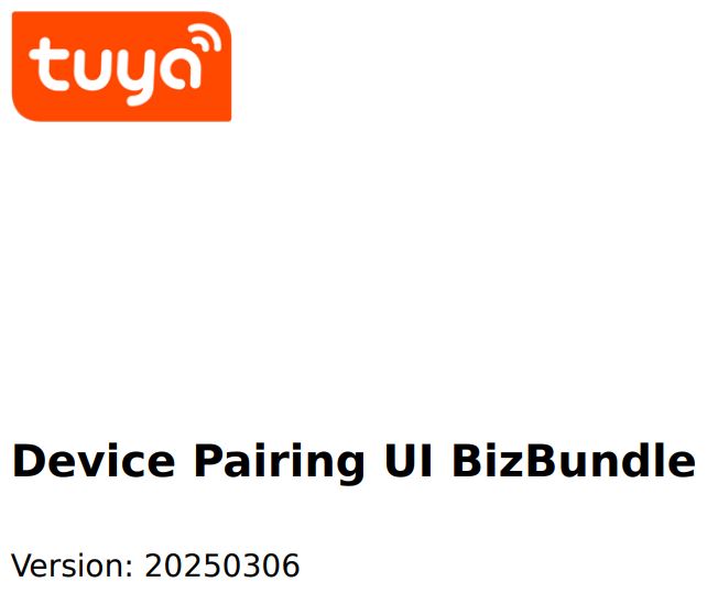 tuya Device Pairing UI BizBundle User Guide