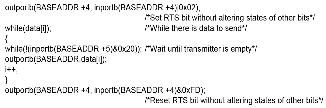 ASSURED SYSTEM LPCI-COM485 Official Distributor and Integrator - following C code fragment demonstrates this process