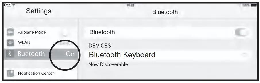 DZH DF007 Bluetooth Keyboard - iOS System (Bluetooth Connection)