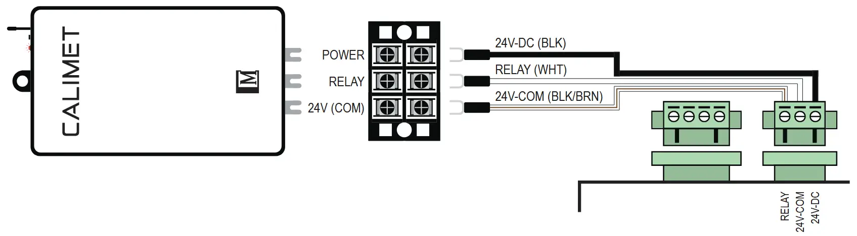 CALIMET CM9-M1 Sliding Gate Operator - Power Wire Connection Diagram