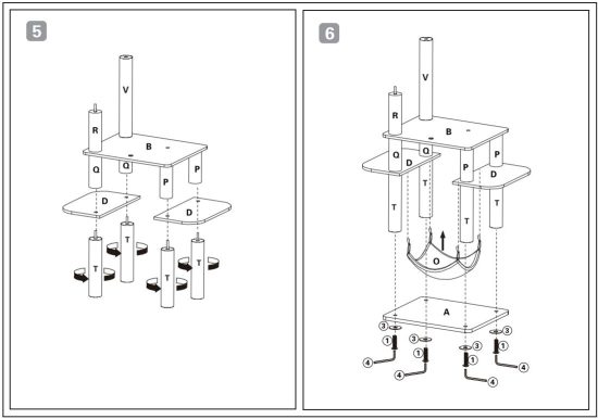 CT210397 Catry Castle Dynamic 8 Level Cat Tree Instruction Manual - How to use