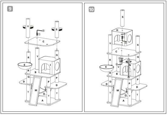 CT210397 Catry Castle Dynamic 8 Level Cat Tree Instruction Manual - How to use