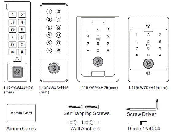 HUANYA-HF5-Tuya-WiFi-Fingerprint-Access-Control-and-Reader-image (2)