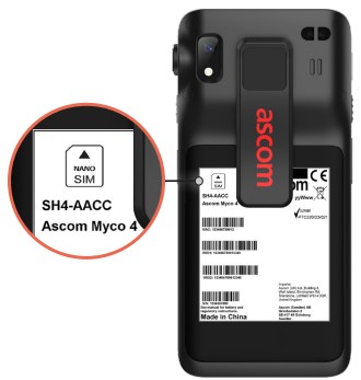 Ascom Myco 4 Smart Phone - SIM Card