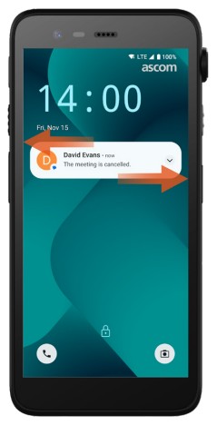 Ascom Myco 4 Smart Phone - Swipe left