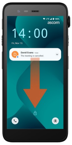 Ascom Myco 4 Smart Phone - notification down