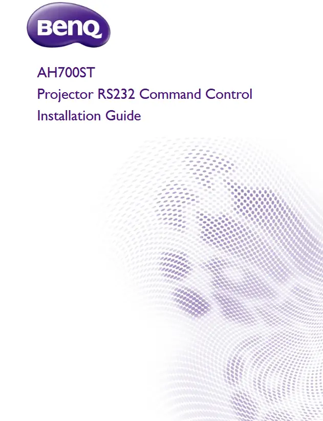 BenQ RS232 Command Control Projector - front page