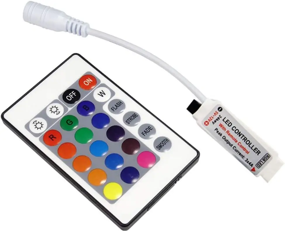Digilog 12V DC RGB LED Light Strip Driver IR Remote Controller
