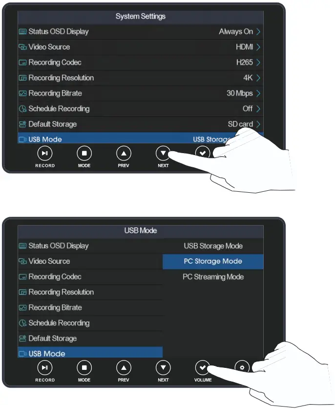 VHS Multifunctional UHD Video Recorder - Connect to the computer