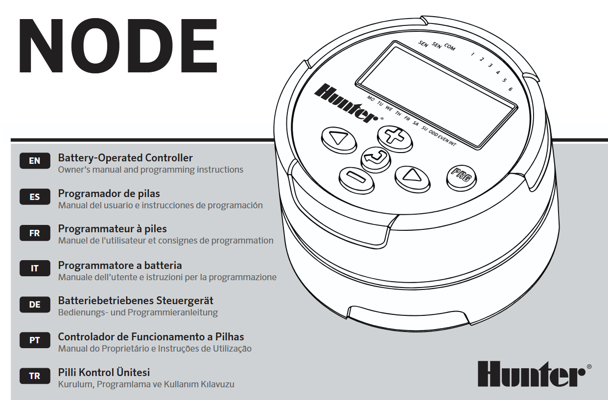 Hunter NODE Battery Operated Controller - front page