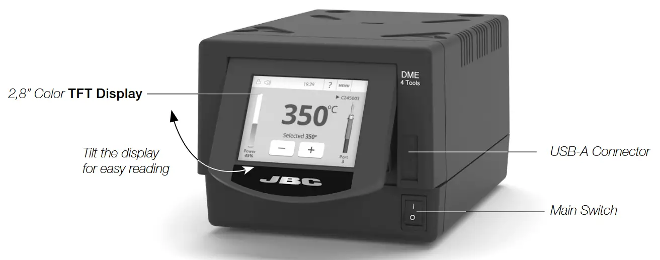 JBC DME-9A 4-Tool Control Unit - Features