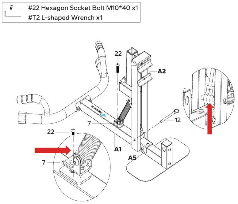 MERACH MR-2417 Deep Squat Machine - Installing Spring Fixing Plate