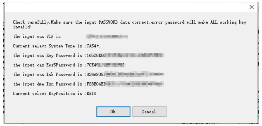 OBDII APPRO2 Key Programmer Mileage Correction Tool - Loading the Password Programmer Generates the Key Step