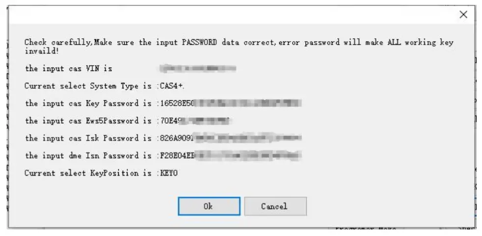 OBDII APPRO2 Key Programmer Mileage Correction Tool - Password loading OBD key generation step