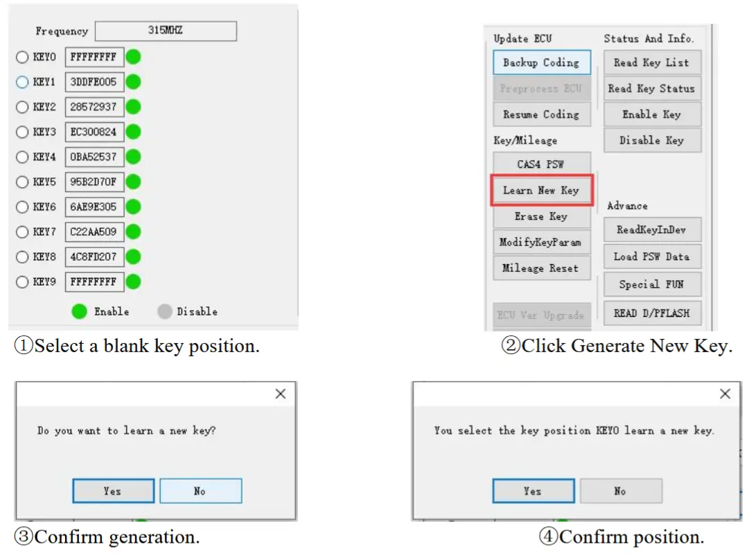 OBDII APPRO2 Key Programmer Mileage Correction Tool - generate the dealer key