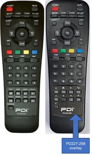 PDi-Communication-PD108-420-TV-Programming-Remote-Control-FIG-1