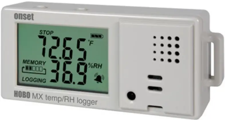 onset HOBO MX1101 Bluetooth Humidity and Temperature Data