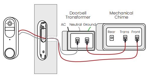 Reolink D340B Video Doorbell Instruction Manual - You can refer to the diagram below for connection