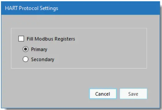 Microflex InLink HM 101 0014 HART Protocol Modem Module - HART Protocol Settings